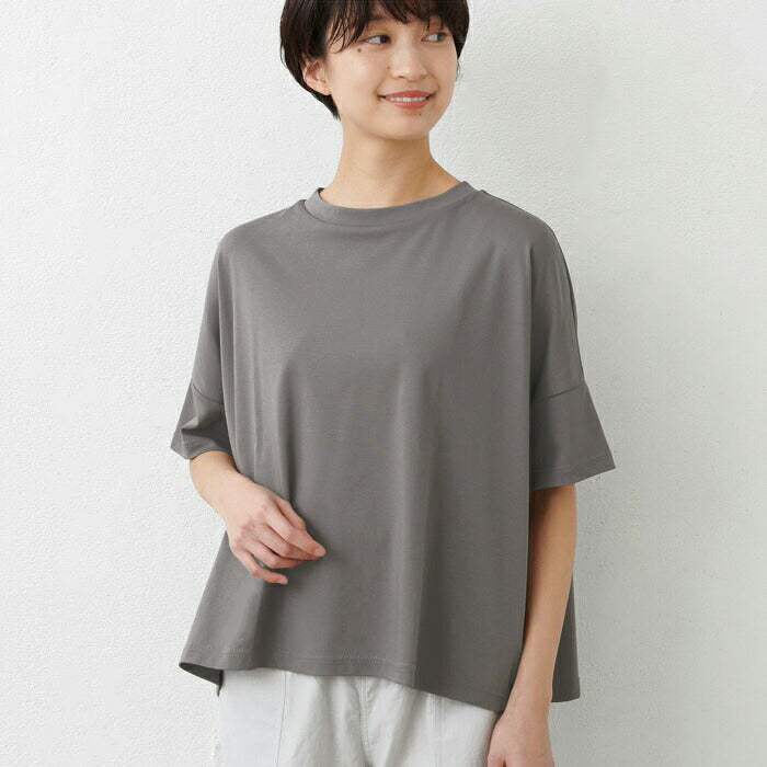 強撚糸コットン100% ドロップショルダー Tシャツ