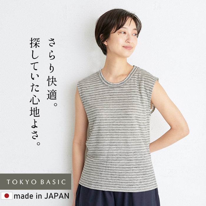 プレミアムリネン®100% ノースリーブプルオーバー