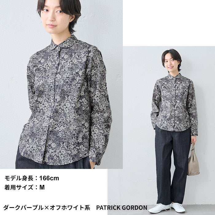 リバティプリント マルエリシャツ