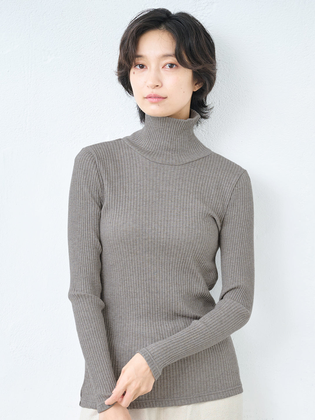 ヤクコットン リブ編み タートル – tokyo-basic online