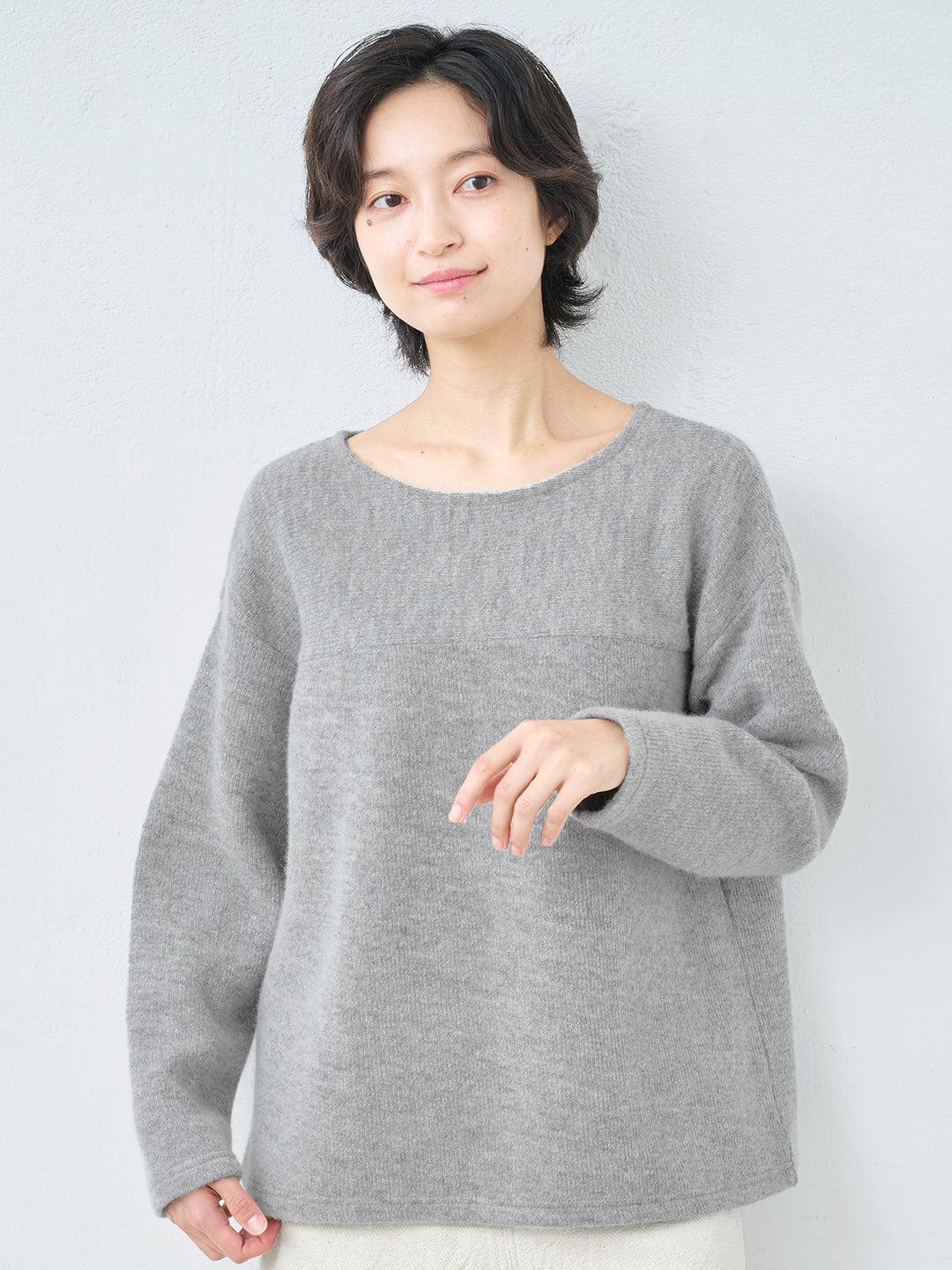 ウールコットンダブルフェイス プルオーバー