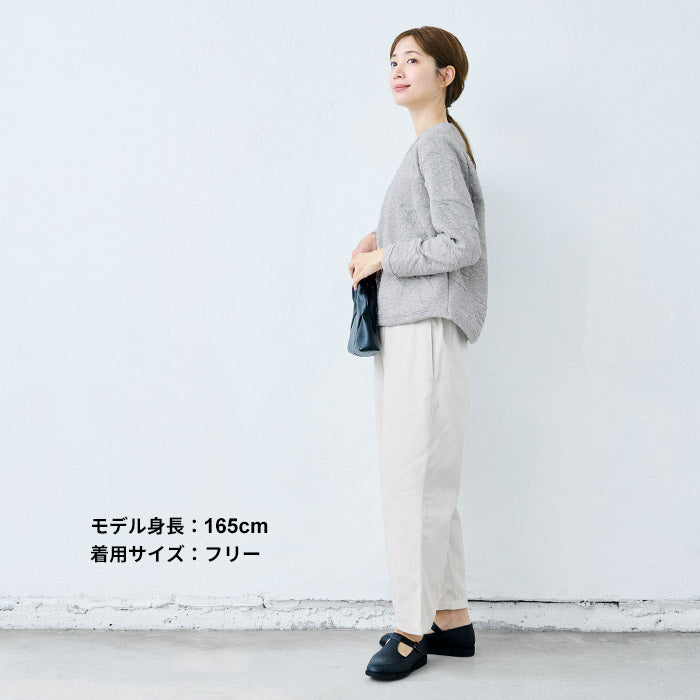 [トレーナーレディース無地秋冬]ストレッチキルトトレーナー/日本製50代60代70代女性ミセスプルオーバーコットンキルティングおしゃれ花柄ゆったりかわいい長袖きれいめシンプルキルト生地キルト綿