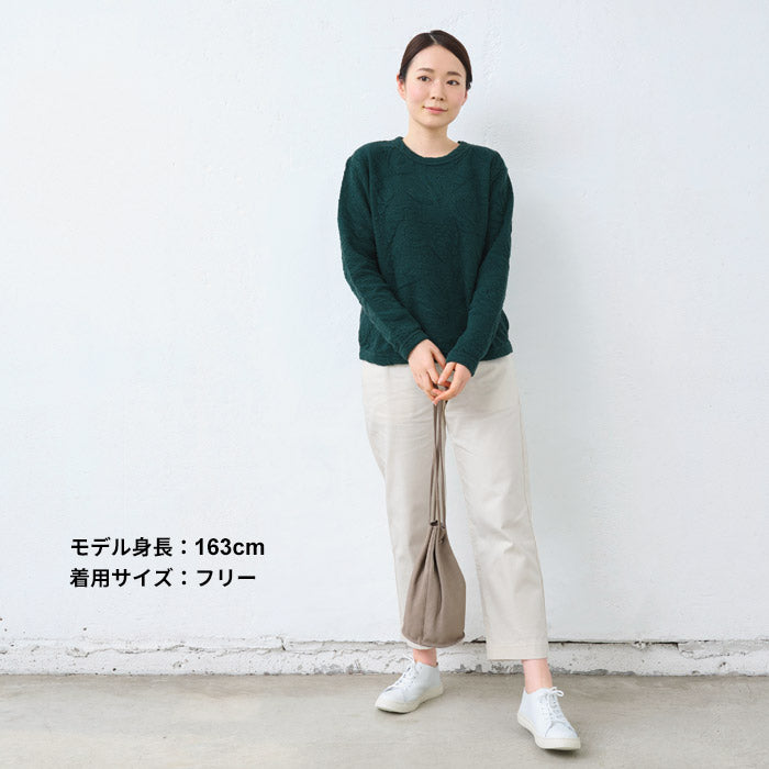 [トレーナーレディース無地秋冬]ストレッチキルトトレーナー/日本製50代60代70代女性ミセスプルオーバーコットンキルティングおしゃれ花柄ゆったりかわいい長袖きれいめシンプルキルト生地キルト綿