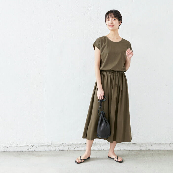 強撚コットン100% 美シルエットワンピース