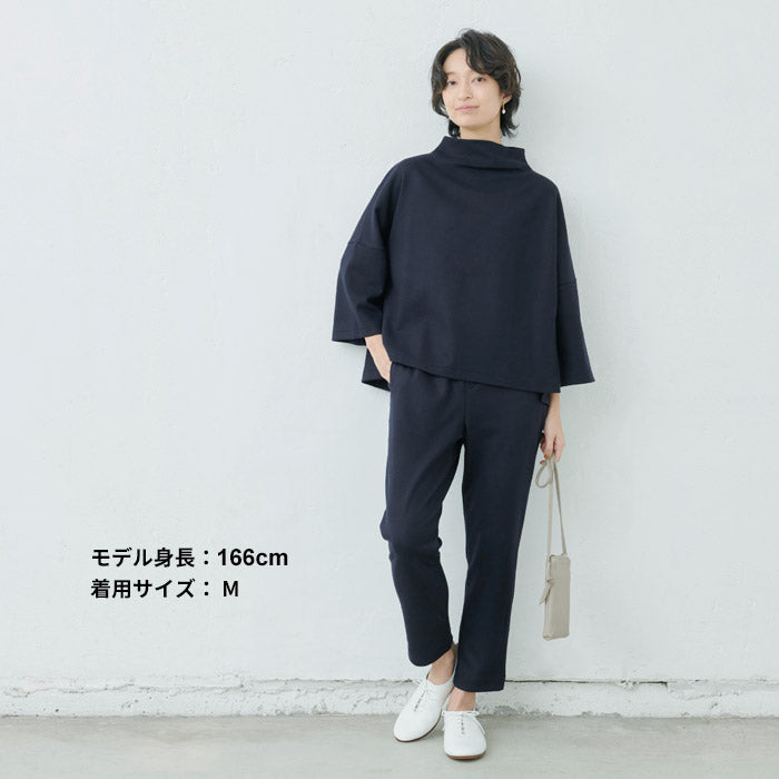 [テーパードパンツレディース大きいサイズ秋冬]尾州の圧縮ウール100％アンクルパンツ/日本製30代40代50代女性ファッションウールストレッチ九分丈フォーマルストレッチきれいめウール100％毛100暖か春冬秋ボトム