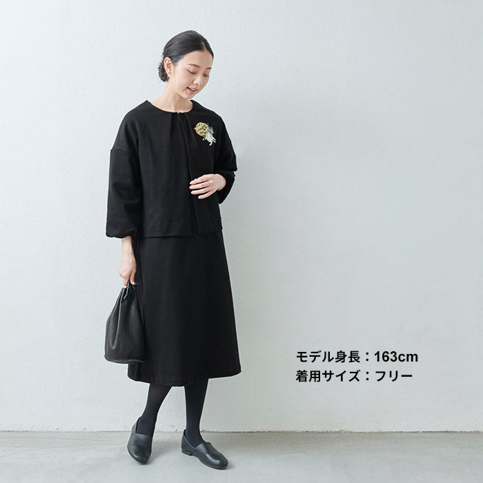 セットアップレディースカジュアルゆったりコットン日本製40代50代60代女性ファッションフォーマル卒業式入学式母大きいサイズワンピースジャケット