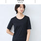 [メリノウールインナーレディース登山]呼吸するウール100％五分袖Tシャツ/日本製ウォッシャブルウール毛100洗えるウール肌着アンダーウェアマウントブレスウール防寒冷え防止抗菌防臭春秋冬