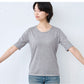 [メリノウールインナーレディース登山]呼吸するウール100％五分袖Tシャツ/日本製ウォッシャブルウール毛100洗えるウール肌着アンダーウェアマウントブレスウール防寒冷え防止抗菌防臭春秋冬