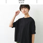 強撚コットン100%ドロップショルダーTシャツ