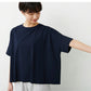 強撚コットン100%ドロップショルダーTシャツ