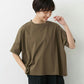 強撚糸コットン100％ ドロップショルダー Tシャツ