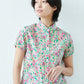 リバティプリント 半袖ボタンダウンシャツ