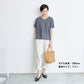 [カットソー半袖Vネックレディース]プレミアムリネン100％VネックTシャツ/日本製メール便可40代50代60代女性ファッションリネンドロップショルダープルオーバー麻100涼しい春夏
