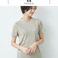 プレミアムリネン100％ハイネックTシャツモックネック【日本製】【メール便可：○】コンパクト涼しいＴシャツギフト