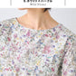 リバティプリント Tシャツブラウス ホワイト×パープル