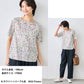 リバティプリント Tシャツブラウス ホワイト×パープル