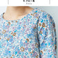 リバティプリント Tシャツブラウス ブルー系