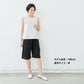 [ペチパンツロングリネン]プレミアムリネン100%カットソーペチパンツ/日本製メール便可40代50代60代女性ファッションレディースペチコート天然素材吸湿速乾麻100春夏インナー大きいサイズ