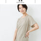 [tシャツレディース半袖リネン]プレミアムリネン100％ラグランクルーネック半袖Tシャツ/日本製メール便可40代50代60代女性ファッションカットソー麻100ルームウェア涼しい天然素材