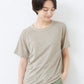 プレミアムリネン100% ラグランクルーネック半袖 Tシャツ