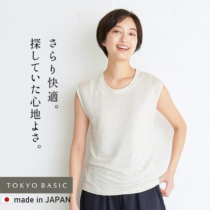 プレミアムリネン®100％ ノースリーブプルオーバー