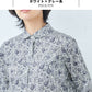 リバティプリント マルエリシャツ ホワイト×グレー系