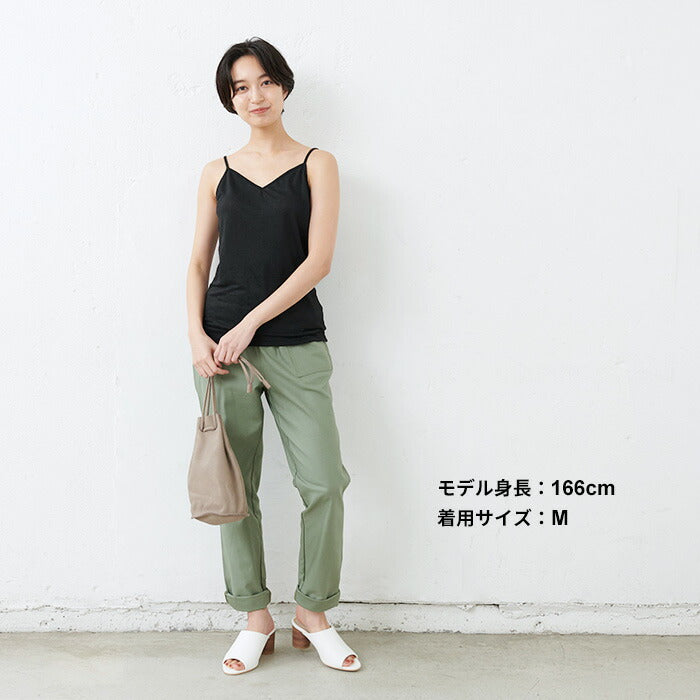 [キャミソールリネン日本製]プレミアムリネン100%キャミソール/メール便可40代50代60代女性ファッションインナートップスリネン天竺麻100無地涼しいさらさら吸湿速乾天然素材