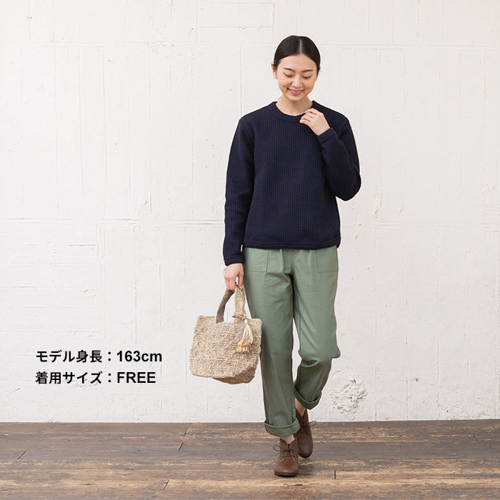 [トレーナーレディース秋冬]尾州のストライプキルトトレーナー/日本製40代50代60代30代女性ファッションプルオーバートレーナーキルティングゆったり長袖カジュアル大きいサイズキルト生地キルト綿