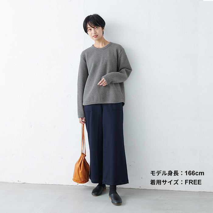 [トレーナーレディース秋冬]尾州のストライプキルトトレーナー/日本製40代50代60代30代女性ファッションプルオーバートレーナーキルティングゆったり長袖カジュアル大きいサイズキルト生地キルト綿