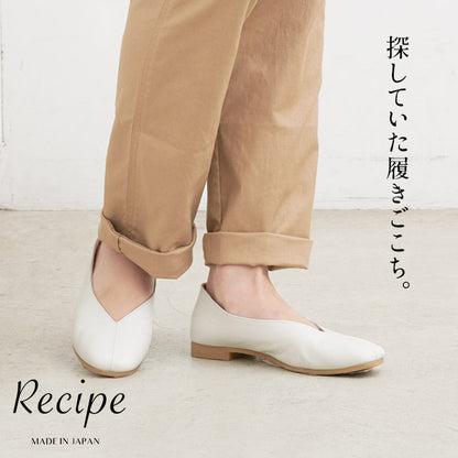 Recipe 本革 Vカットスクエアシューズ RP-267