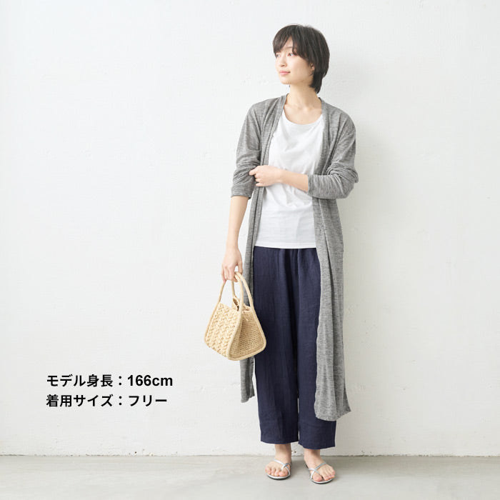 [リネンインナーペチパンツ]フレンチリネン100％ぺチパンツ/日本製メール便可40代50代60代女性ファッション麻100％ワイドレギンスイージーパンツルームウェア