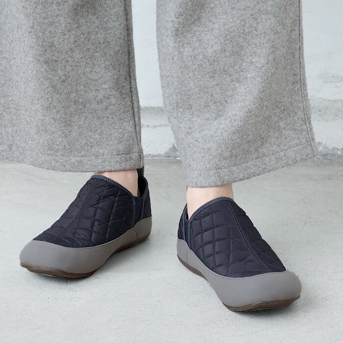 [モックシューズレディースルームシューズ冬暖か]キルティングシューズPENNYLANEPL3193/40代50代60代30代あたたかい暖かいキルト中綿スリッポンサイドゴア柔らかい軽い軽量アウトドアキャンプ室内スリッパ散歩