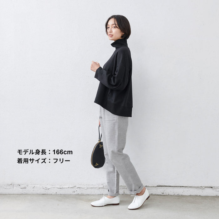 トレーナーレディース無地圧縮ウール100％リブタートル日本製40代50代60代女性ファッションウール100％毛100ニットセータータートルタートルニット