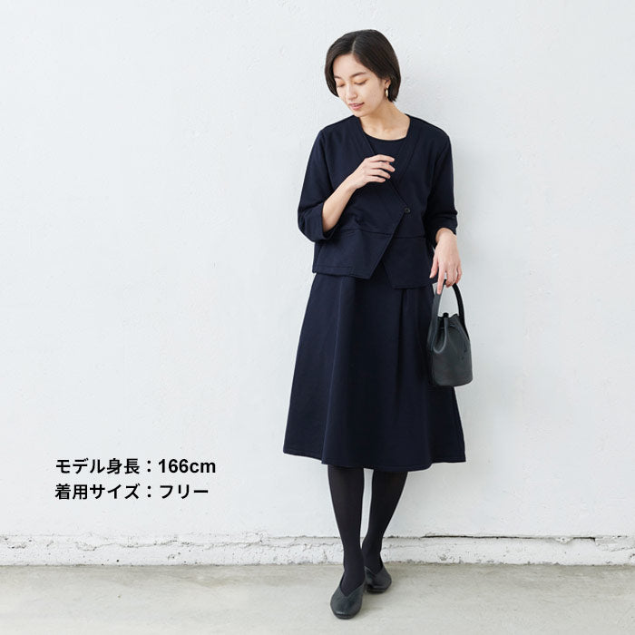 セットアップレディースカジュアルゆったりコットン日本製40代50代60代女性ファッションフォーマル卒業式入学式母ワンピースジャケット
