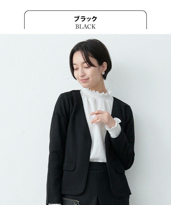 [フォーマル卒業式スーツ母セットアップ礼服]圧縮ウール100％ライトジャケット+Aラインタックスカート/日本製30代40代50代60代ジャケットスカートロングスカート入学式ママ冠婚葬祭