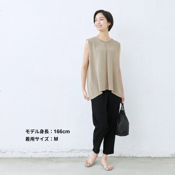 [パンツアンクルレディース]強撚コットン100％アンクルパンツ/日本製40代50代60代女性綿コットン9分丈フォーマルオフィスカジュアルきれいめ