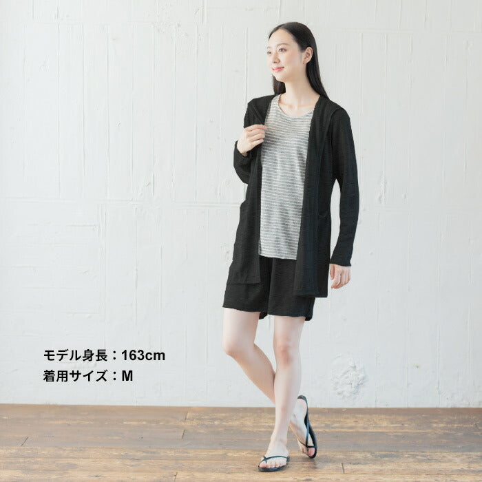 [ペチパンツレディースパンツ]プレミアムリネン100%ショートぺチパンツ/日本製メール便可40代50代60代30代ペチショートパンツルームウェアパジャマ天然素材麻リネン吸湿速乾抗菌春夏インナー