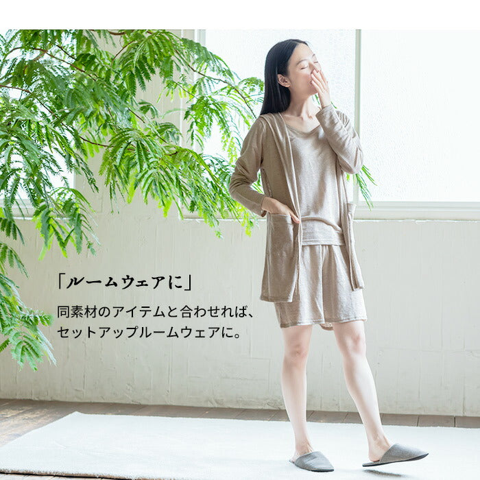 [ペチパンツレディースパンツ]プレミアムリネン100%ショートぺチパンツ/日本製メール便可40代50代60代30代ペチショートパンツルームウェアパジャマ天然素材麻リネン吸湿速乾抗菌春夏インナー