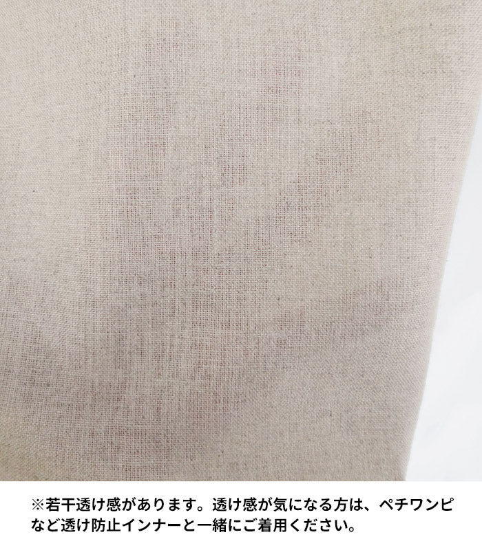 [ワンピース長袖きれいめフォーマル]しっかり厚手フレンチリネン100％ヘビーキャンバスキーネックワンピース/日本製メール便可40代50代60代女性ファッションバンドカラー黒ブラックシンプルナチュラル