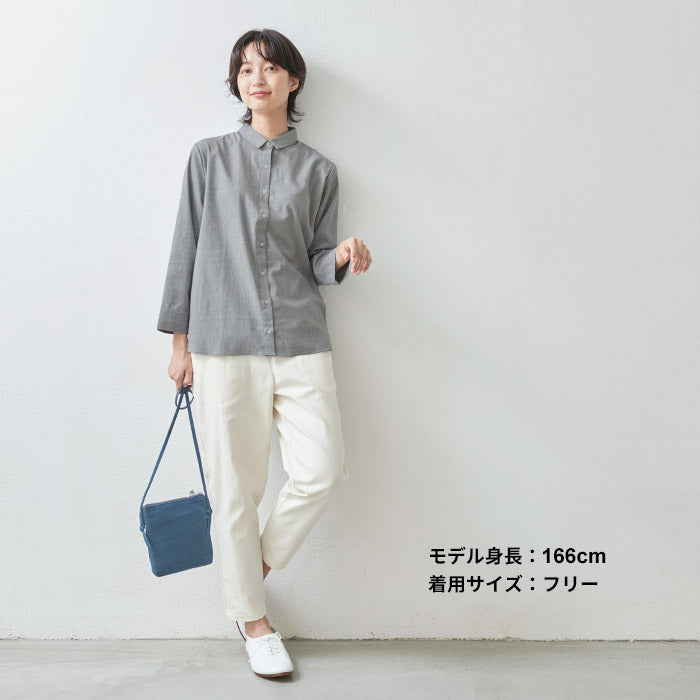 [シャツ長袖シャツレディース]コットン100％ミニマムカラーシャツ/日本製40代50代60代30代女性コットン綿綿100羽織りゆったり大人シャツ天然素材アイロン可大人服春夏秋冬