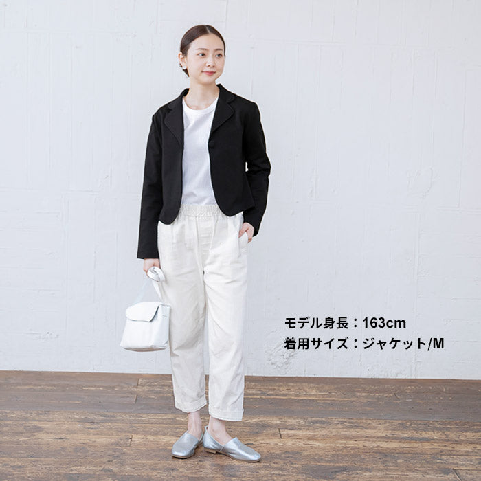 [礼服レディースフォーマルミセススーツ50代]ハイテンションストレッチセットアップ2点セット/日本製40代60代ワンピーステーラードジャケット綿コットン入学式卒業式母ママブラックフォーマル