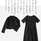 [礼服レディースフォーマルミセススーツ50代]ハイテンションストレッチセットアップ2点セット/日本製40代60代ワンピーステーラードジャケット綿コットン入学式卒業式母ママブラックフォーマル