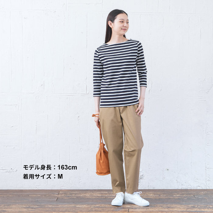 [春服テーパードパンツレディース]20番手しっかりツイルストレッチテーパードパンツ/日本製40代50代60代女性綿コットンゆったりすっきりストレッチパンツ伸縮動きやすいきれいめ春秋冬