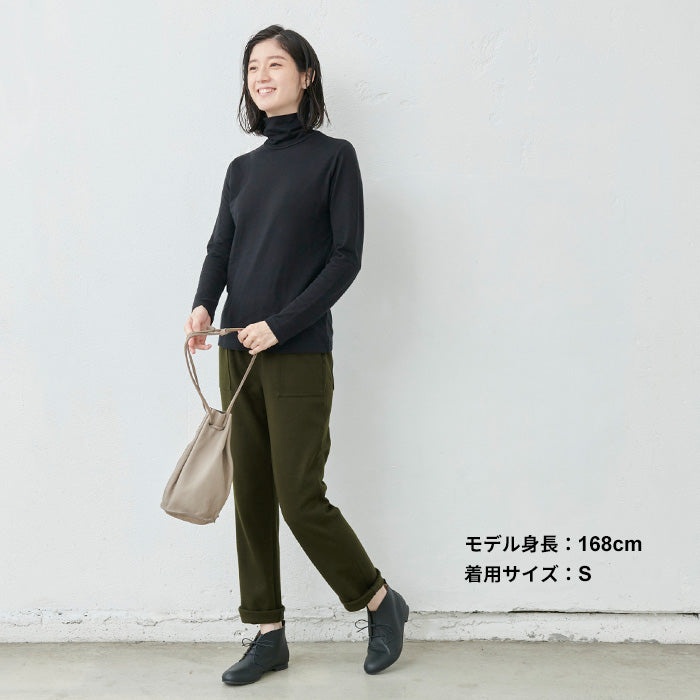 圧縮ウール100% ベイカー テーパード パンツ カーキ