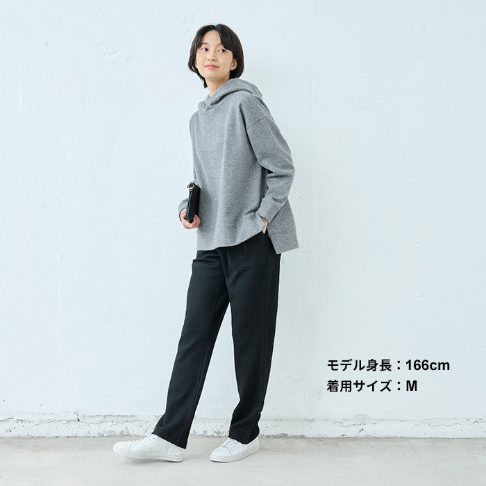 圧縮ウール100% ベイカー テーパード パンツ ブラック