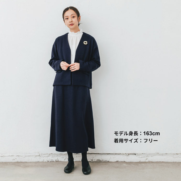 [スカートきれいめフォーマル]強圧縮ウール100％ロングスカート/日本製30代40代50代60代女性ロングウールグレーネイビーブラックシンプルカジュアル大きいサイズLL防寒暖かい冬秋