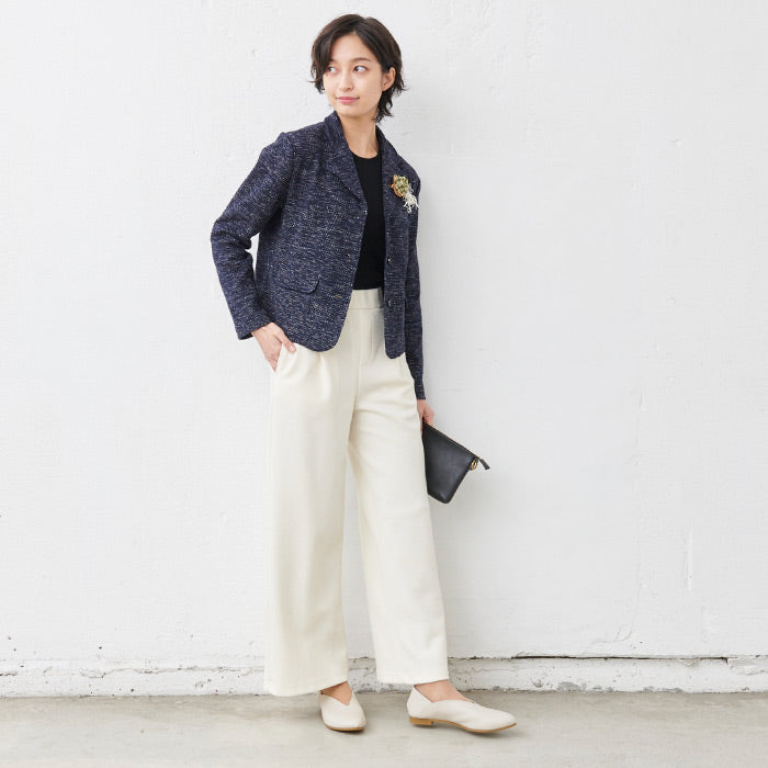 [スリッポンレディースレザー]本革VカットバブーシュRecipe/日本製40代50代60代30代女性柔らかい革靴レシピアーモンドトゥフラットシューズ歩きやすい痛くないブラック黒ベージュアイボリー2E相当牛革