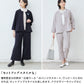 [ジャケットレディースノーカラー]圧縮ウール100%こなれジャケット/日本製40代50代60代女性フォーマルラフ楽紺黒入学式卒業式七五三母ママ仕事オフィスミセスウール大きめゆったりナチュラル冬秋