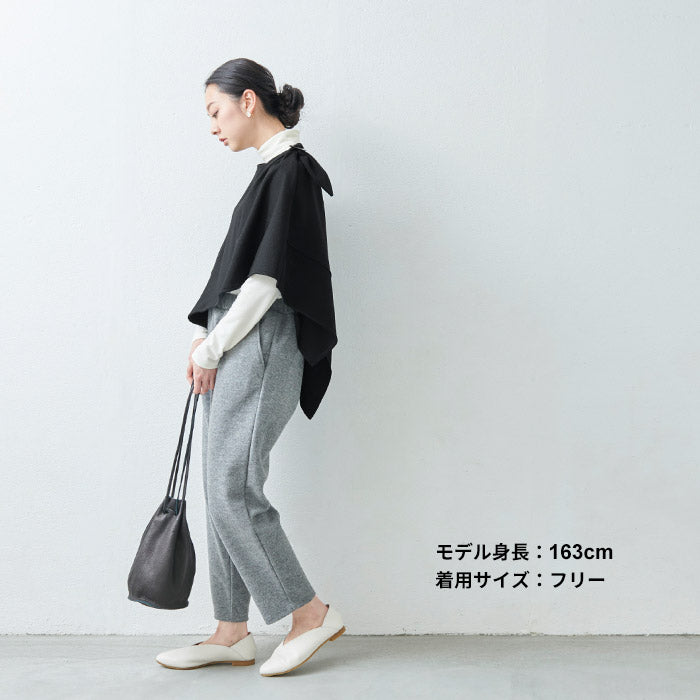 [ケープレディースポンチョ]圧縮ウール100%ケープ/日本製40代50代60代女性フォーマルラフ紺黒七五三母ママ入学式卒業式ミセスウール大きめゆったり防寒冬秋