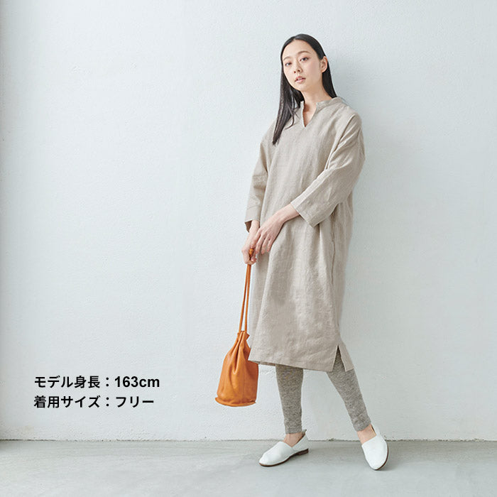 [レギンスレディース10分丈ストレッチ]奈良の靴下屋のリネンレギンス/日本製メール便可40代50代60代インナー十分丈抗菌速乾涼しいマチあり通気性春夏秋冬
